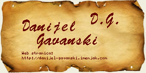 Danijel Gavanski vizit kartica